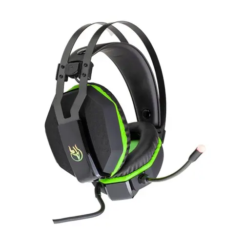 Headset Gamer Kross Aros 7.1 USB PC Preto/Verde - KE-HS200
