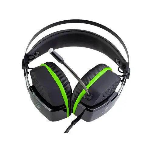 Headset Gamer Kross Aros 7.1 USB PC Preto/Verde - KE-HS200