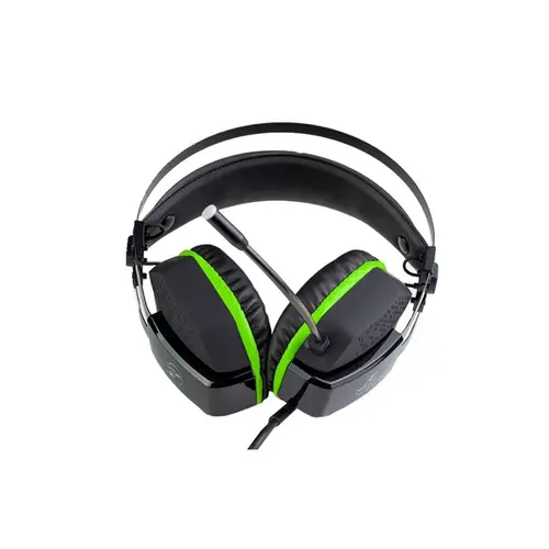 Headset Gamer Kross Aros 7.1 USB PC Preto/Verde - KE-HS200