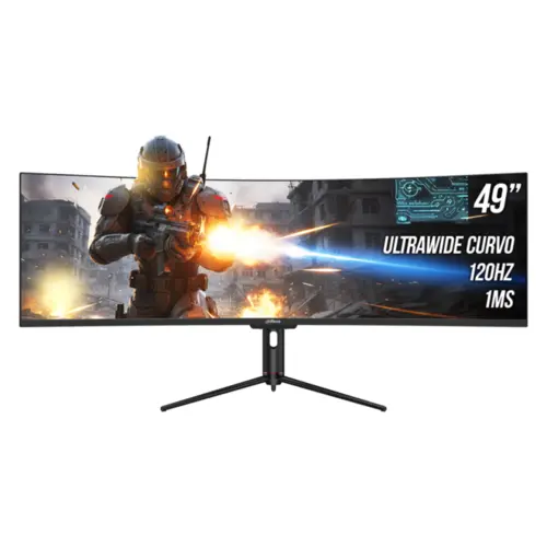 Monitor Gamer Dahua Ultrawide 49'' DQHD 120Hz 1MS HDR HDMI,DP, VA, USB RJ45, Auto-falante,Curvo- Preto - DHI-LM49-EW410CA