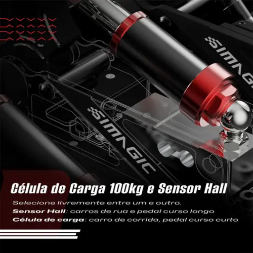Pedais Modulares Simagic P1000 Triplos 100kg