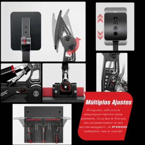 Pedais Modulares Simagic P1000 Triplos 100kg