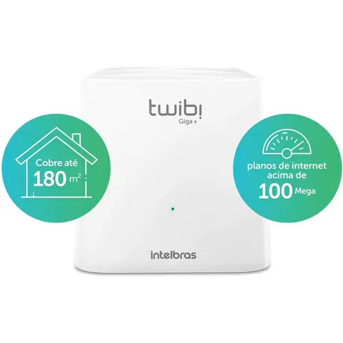 Roteador Intelbras Mesh Twibi Giga+ Wi-Fi Branco