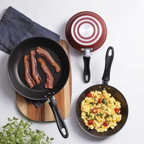 Jogo de Frigideiras Tramontina Linz com Revestimento Antiaderente Starflon Max Vermelho 03 Peças