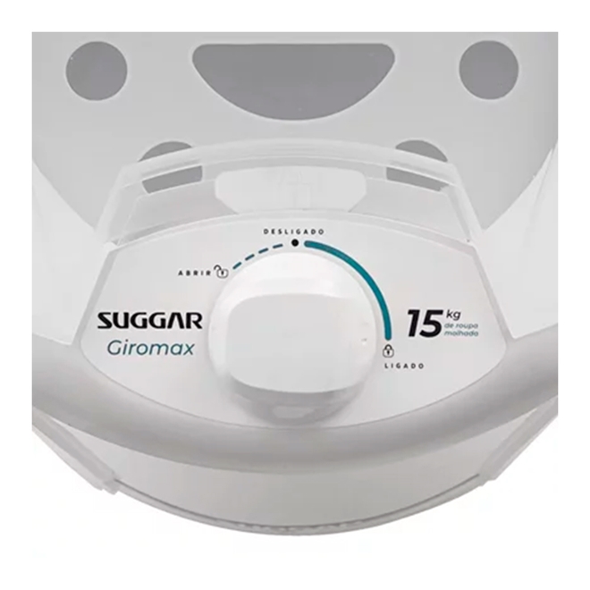 Centrifuga de Roupas Giromax 15Kg Branco 220v Suggar - CT1502BR