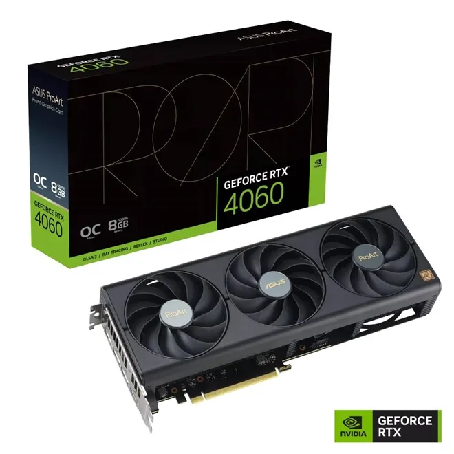 Placa de Vídeo Asus GeForce RTX 4060 ProArt OC 8G GDDR6 128 bits