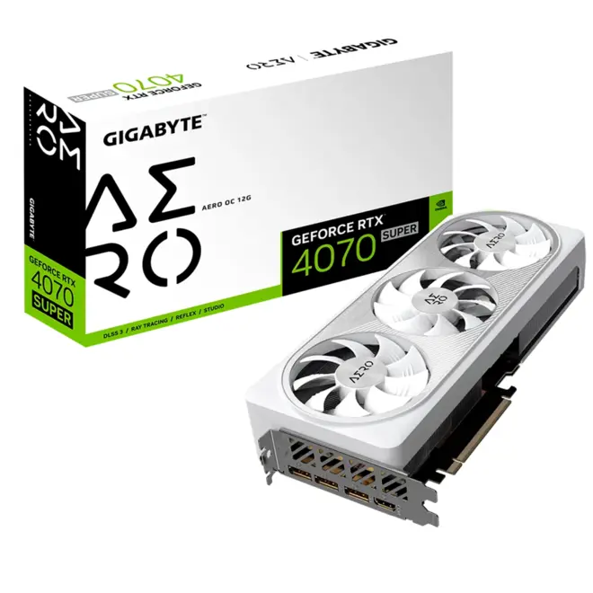 GeForce RTX 4070 SUPER 12GB 本体 Placa de Vídeo Gigabyte GeForce RTX 4070 Super Aero OC 12GB GDDR6X