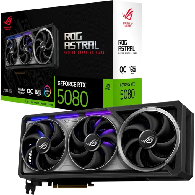 Placa de Vídeo Asus GeForce RTX 5080 ROG Astral OC 16GB GDDR7