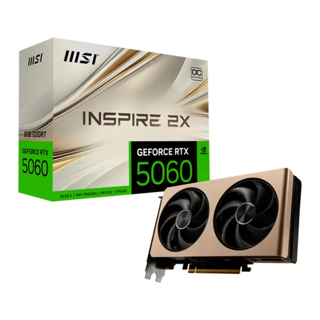 Placa de Video MSI GeForce RTX 5060 Inspire OC 8GB GDDR7 128bit