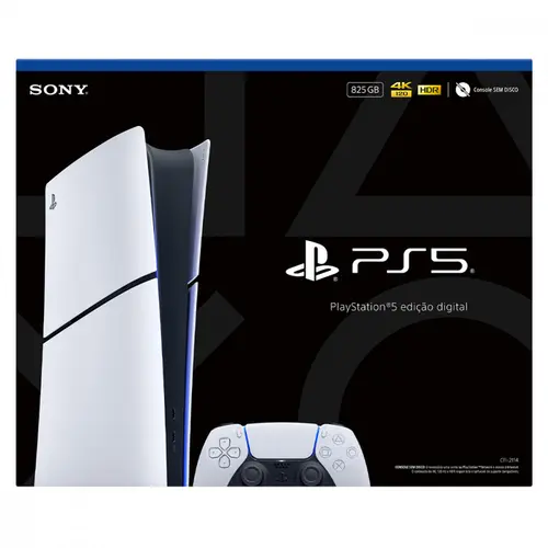 Console PlayStation 5 Slim Digital 825GB + Controle Sem Fio Dualsense Branco - CFI 2114B