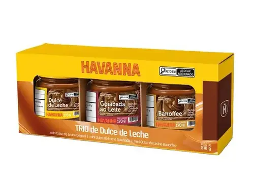 Kit Trio Havanna de Potes de Doce de Leite Mistos