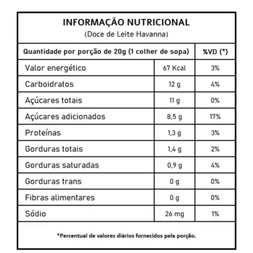 Pote de Doce de Leite Havanna 420g