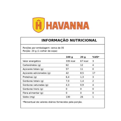 Pote de Doce de Leite Havanna 700g