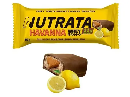 Barra de Proteína Havanna Whey Grego Doce de Leite e Limão Siciliano 40g