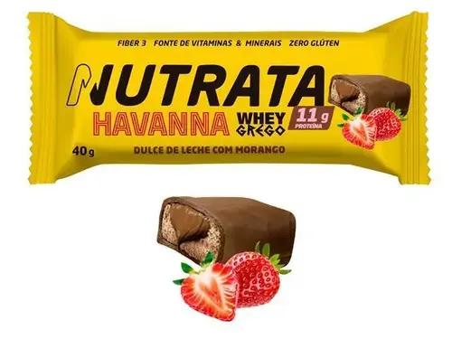 Barra de Proteína Havanna Whey Grego Doce de Leite e Morango 40g