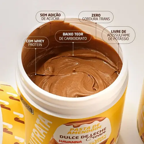 Pasta de Amendoim Havanna Cream Sabor Doce de Leite 600g
