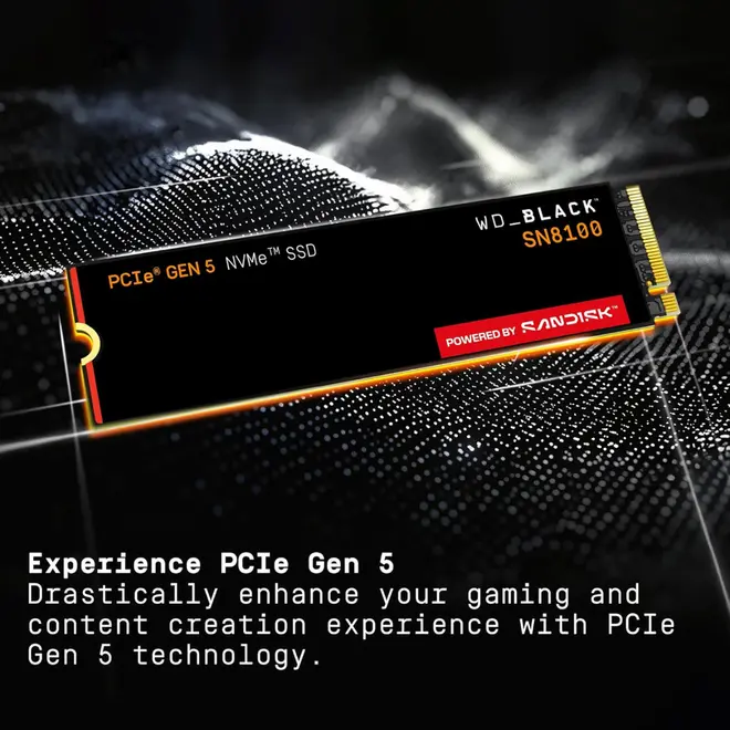 SSD WD Black SN8100 1TB M.2 NVMe Leitura 14900MB/s Gravacao