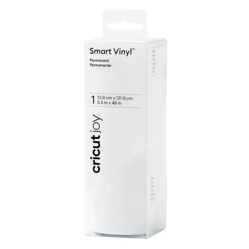 Vinil Permanente Brilhante para Cricut Joy- Branco- 14 cm x 122 cm