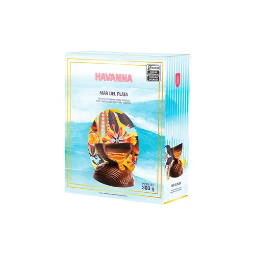 Ovo de Páscoa Havanna Meio Amargo com Recheio de Doce de Leite Salgado 300g