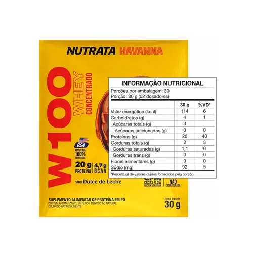Whey Havanna W100 Doce de Leite Sachê