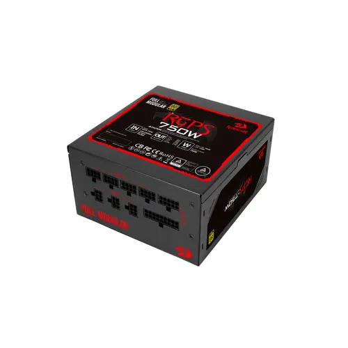Fonte Gamer Redragon 750 Watts Full Modular RGB 80 Plus Gold Preto - GC-PS006-1
