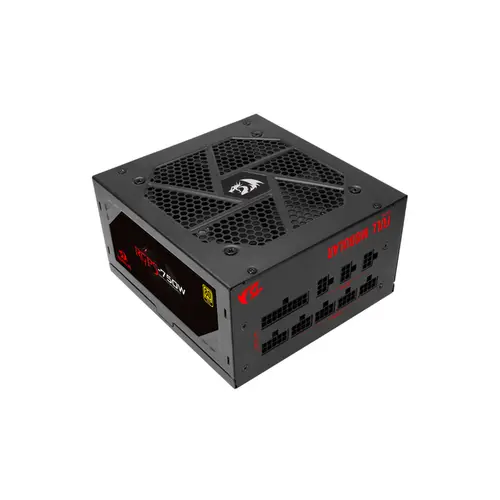 Fonte Gamer Redragon 750 Watts Full Modular RGB 80 Plus Gold Preto - GC-PS006-1
