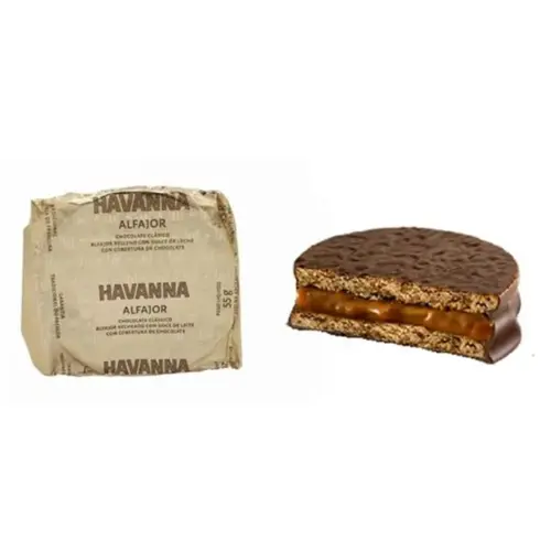 Kit Havannets Havanna Chocolate + Alfajor chocolate ao leite + Alfajor Doce de Leite 47g