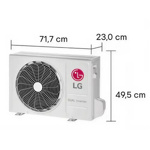 Unidade externa LG DUAL Inverter Voice AI 12.000 BTU Frio 220V - S3-Q12JA31K (Somente Condensadora)