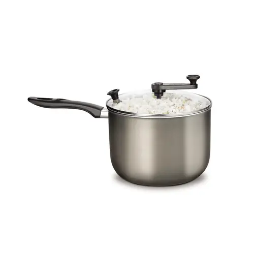 Pipoqueira Antiaderente Supra MTA 4,8L Com Tampa de Vidro Grafite - 1313