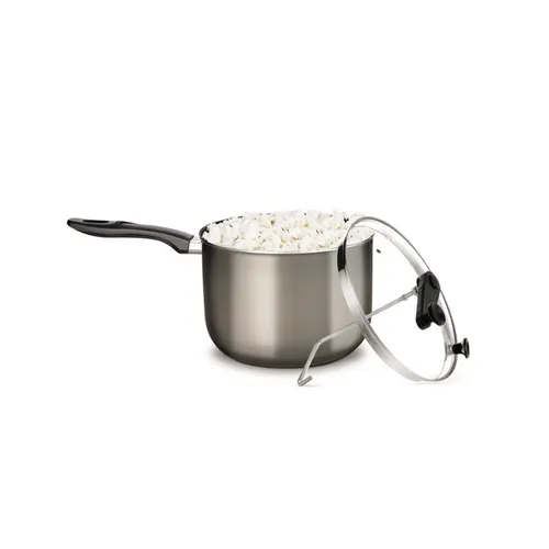 Pipoqueira Antiaderente Supra MTA 4,8L Com Tampa de Vidro Grafite - 1313