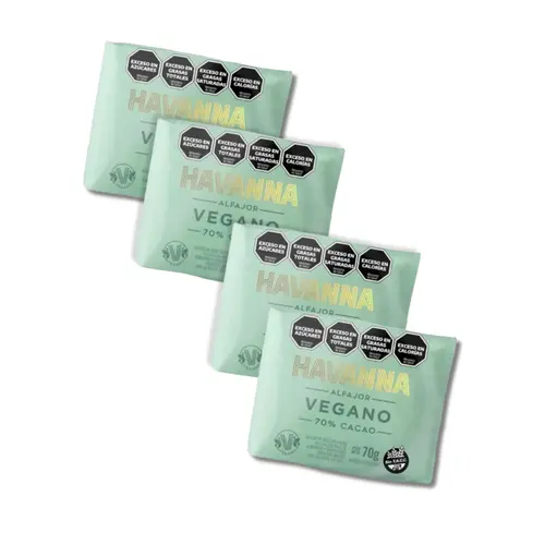 Kit com 4 Alfajores Havanna Vegano Solito