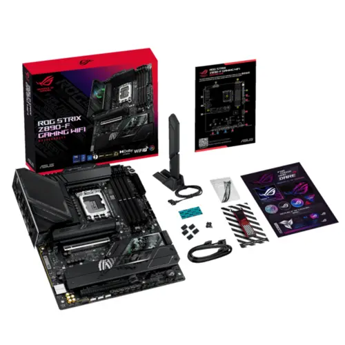 Placa Mãe Asus ROG Strix Z890-F GAMING WIFI, Chipset Z890, Intel LGA 1851, mATX, DDR5
