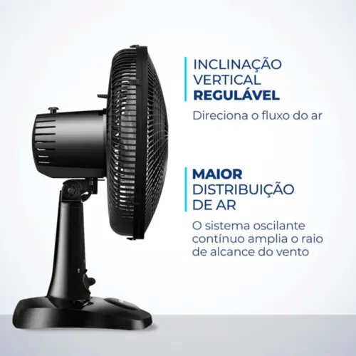 Ventilador de Mesa Mondial 30cm Super Power 220V/60W Preto - VSP-30-B