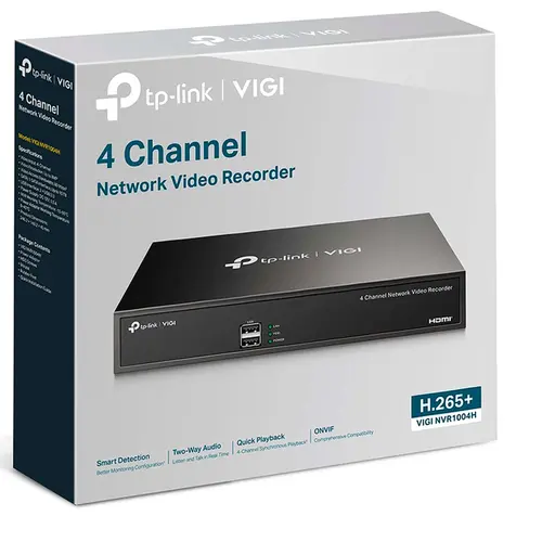 NVR Gravador TP-Link 4K 8MP 4 Canais - VIGI NVR1004H
