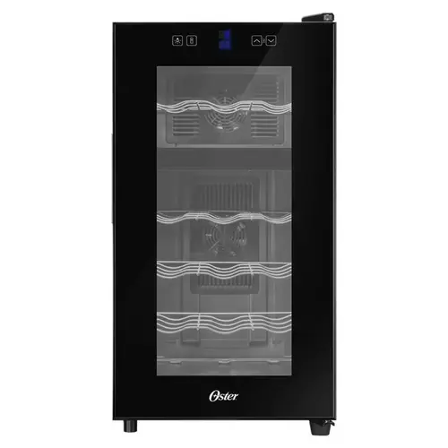 Adega Oster Dual Zone 18 Garrafas Touch Control Bivolt Preto - OADE180