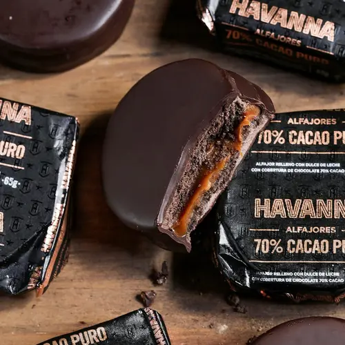 Kit Dia Dos Pais -Havannets Havanna Sortidos C/6 unidades + Alfajor Havanna 70% Cacau C/4 unidades