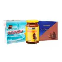 Kit Dia Dos Pais - Pote de Doce de Leite Havanna 420g + Caixa Mar del Plata  C/4 +  Caixa Havannets Chocolate C/6