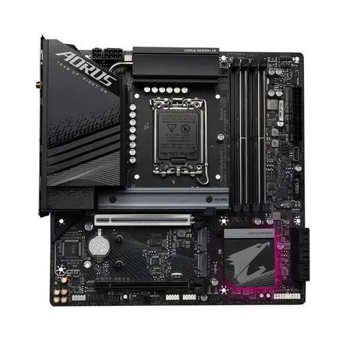 Placa Mãe Gigabyte para Intel LGA 1700 Z790M Aorus Elite AX Wifi 4XDDR5 mTX 1.1