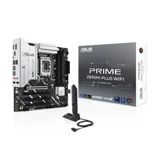 Placa Mãe Asus Prime Z890M-PLUS WIFI, Chipset Z890, Intel LGA 1851, mATX, DDR5 - 90MB1J80-M0AAY0