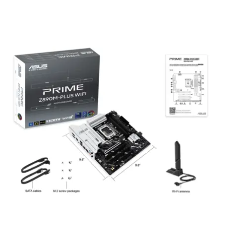 Placa Mãe Asus Prime Z890M-PLUS WIFI, Chipset Z890, Intel LGA 1851, mATX, DDR5 - 90MB1J80-M0AAY0
