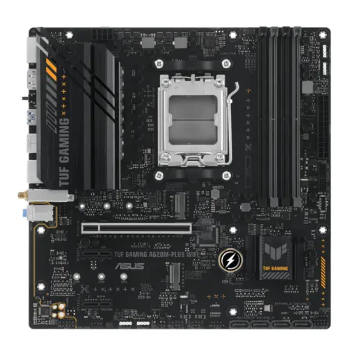 Placa Mãe Asus TUF Gaming A620M-PLUS WIFI, AMD AM5, mATX, DDR5, Wi-Fi, Bluetooth, Preto - 90MB1F00-M0EAY0