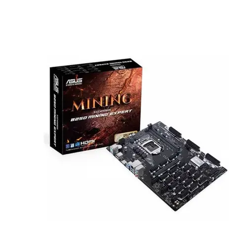 PLACA MÃE ASUS B250 MINING EXPERT (MINERACAO) / LGA 1151 / 2XDDR4 / HDMI / ATX / 19 SLOTS PCIe
