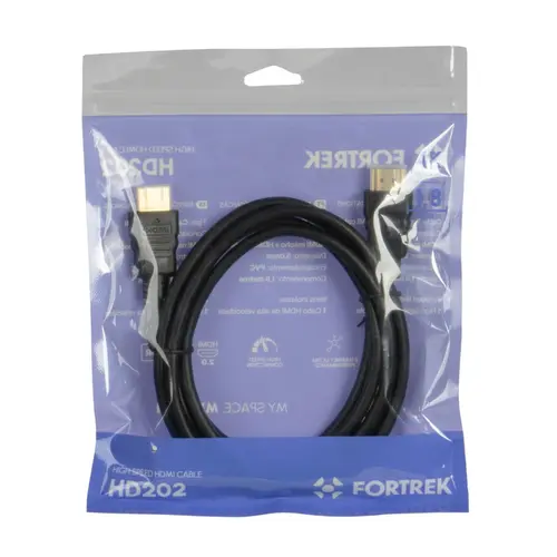 Cabo HDMI 2.0 4K 1,8m HD202 Fortrek - FK723C