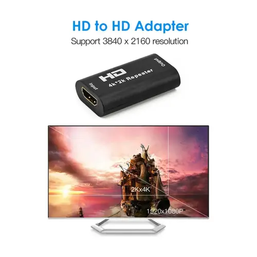 ADAPTADOR EMENDA HDMI AMPLIFICADA 4K