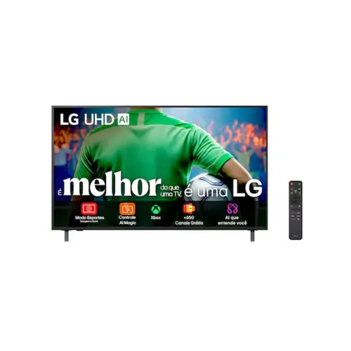 Smart TV LG 86'' 4K, UHD, HDR, ThinQ AI Bluetooth Alexa Google Assistente Airplay2 3 HDMI - 86UR8750PSA