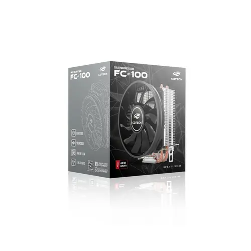 Cooler C3TECH Para Processador Preto FC-100BK