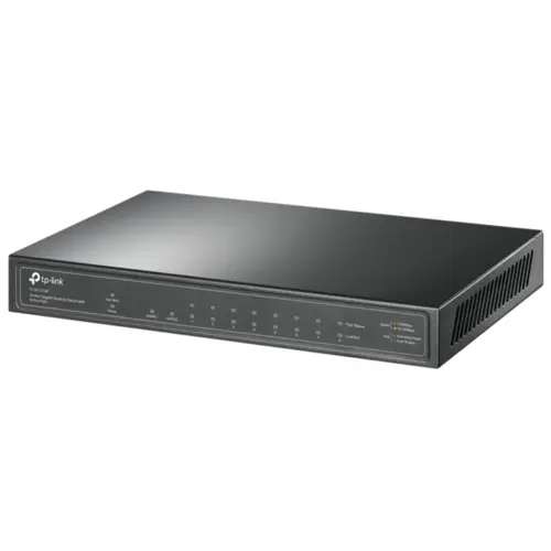 Switch Gigabit de Mesa PoE+ TP-Link 10 portas 10/100/1000 Mbps - TL-SG1210P