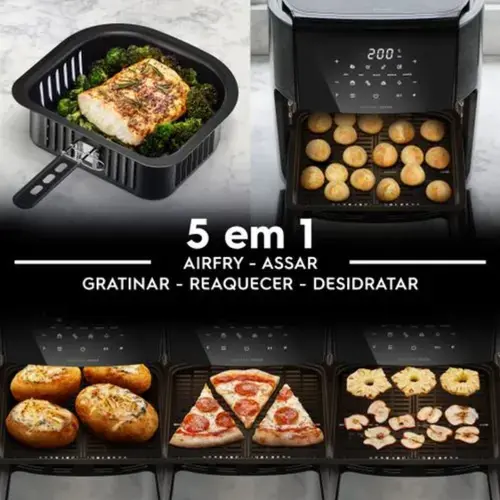 Air Fryer Electrolux 12L Oven Digital 127V EAF85 Grafite