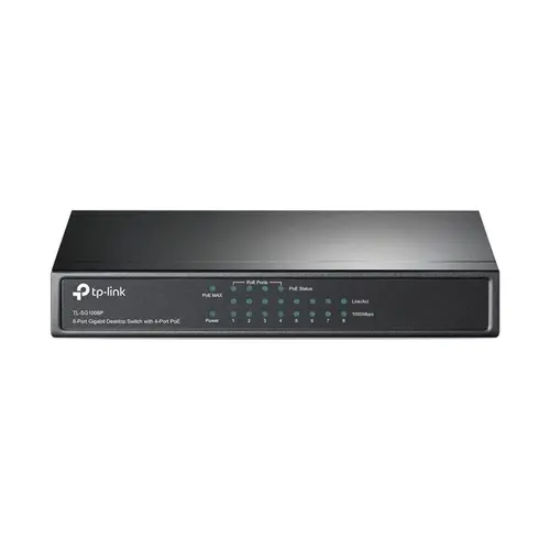 Switch TP-Link 8 portas Gigabit PoE+ 10/100/1000Mbps - TL-SG1008MP(UN)