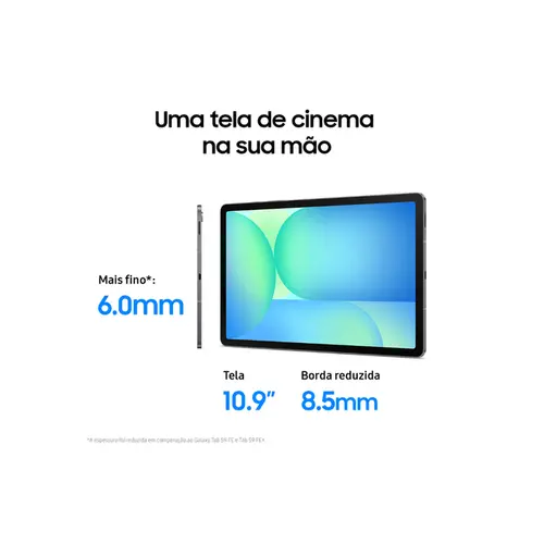 Tablet Samsung Galaxy Tab S10 FE  10.9'' 90Hz 128GB 8GB 13MP Wifi Cinza - SM-X520NZADZTO